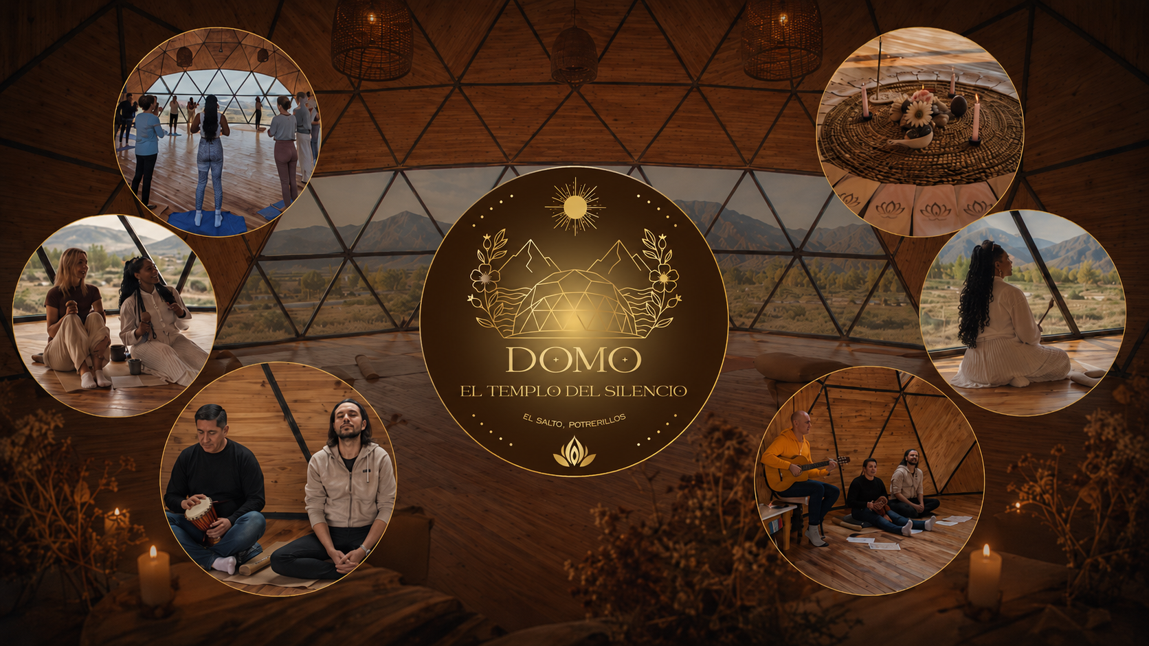 Interior cálido del domo